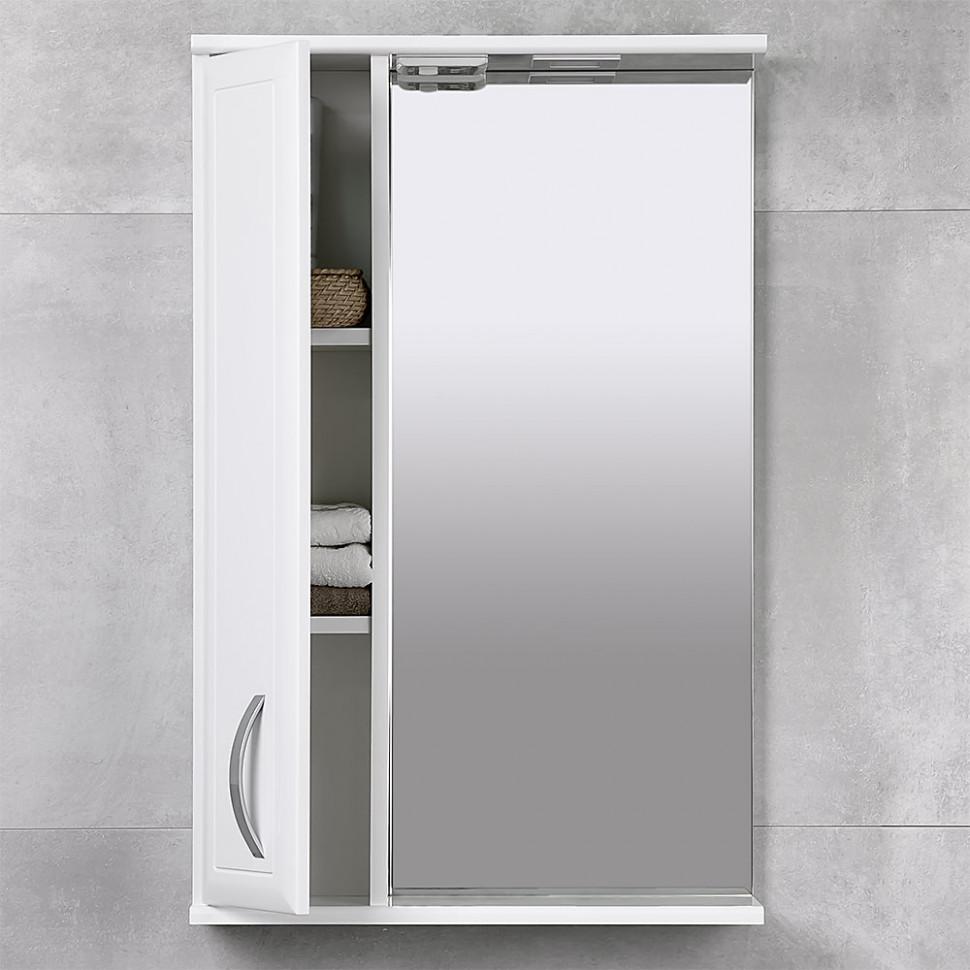 Шкаф-зеркало для ванной Bayro Allure 600X750 Левый Белый 3