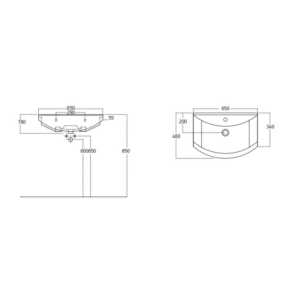 Dulap Rivera Pro alb cu lavoar Zenon 650 5