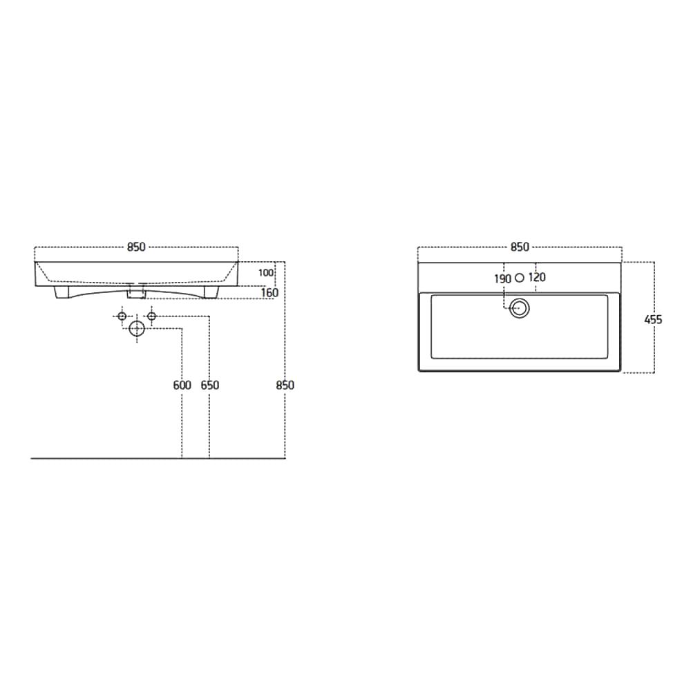 Dulap Napoli Duo Pro alb mat cu lavoar Stance 850 6