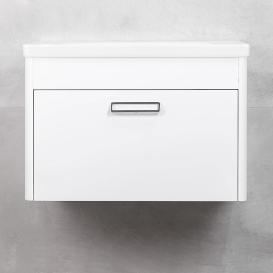 Шкаф Cristal белый с умывальником Soft 800 Подвесной