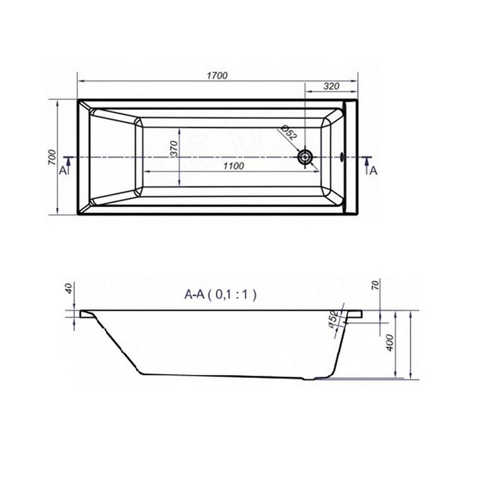 Cersanit Balinea 1700x700mm 0