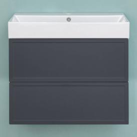 Dulap Napoli Pro antracit mat cu lavoar Stance 700 Suspendat